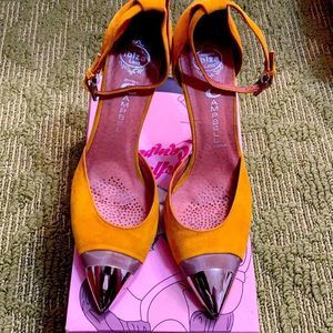 jeffrey campbell koons yellow suede size 9.5